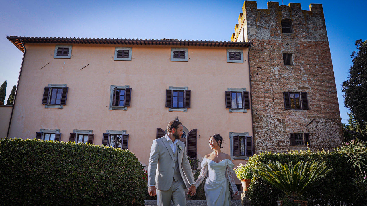 wedding video villa il pozzo tuscany florence charlie charlotte